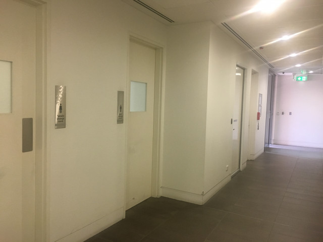 By the south entrance