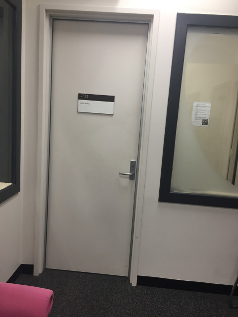 Entrance to studio 2.102
