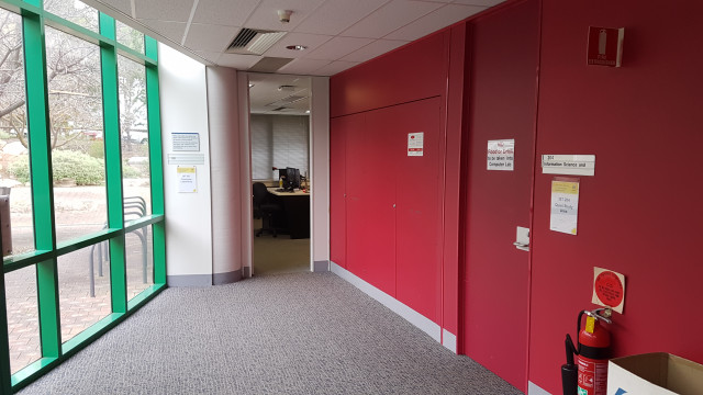 201 Information science and technology laboratory located at the end of the west wing.