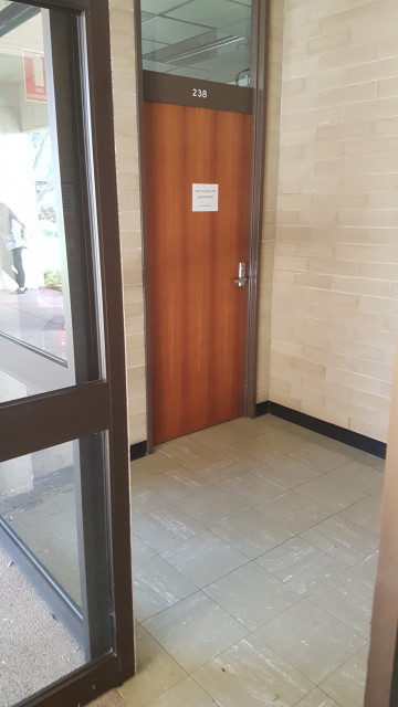 238 Visual reality laboratory door