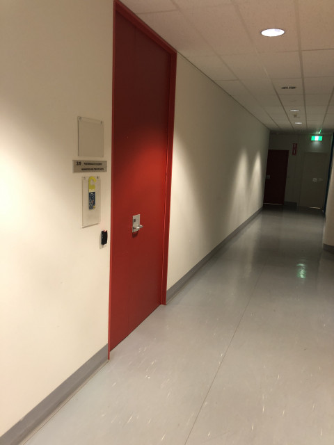 3rd door on left