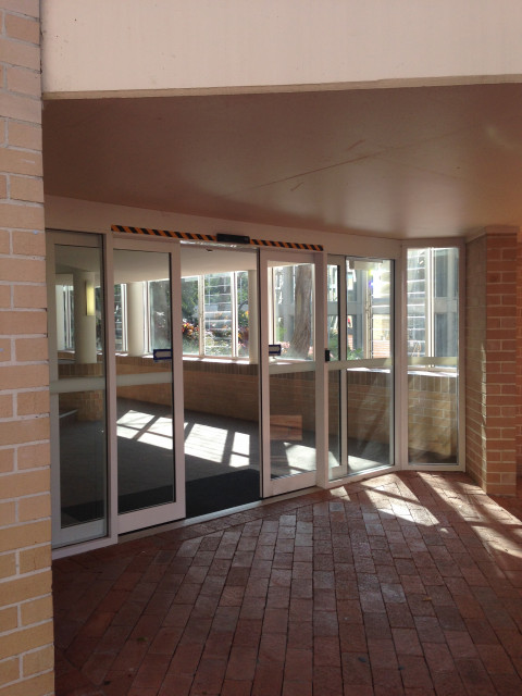 A side entrance to Building 10