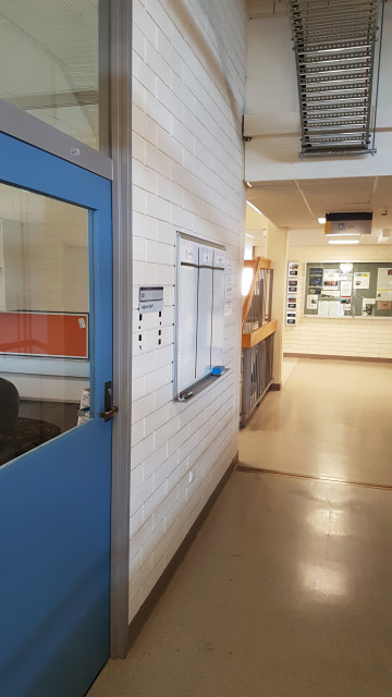 Adjunct staff office by the southeast staircase.
