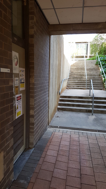 ANFF lab next to stairs to the east courtyard.