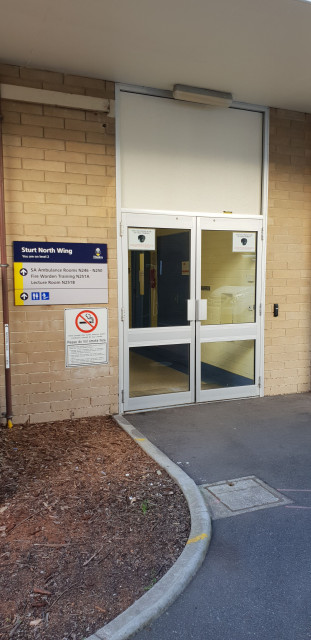 Another entrance on level 2, to SA Ambulance Rooms & Fire Warden Training