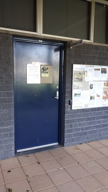 Archaeology lab entrance