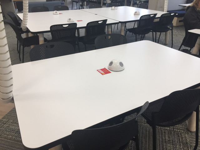 Area B table and chair set up