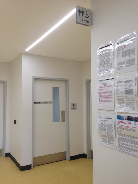As soon as you go through the main entrance, these are on your right.