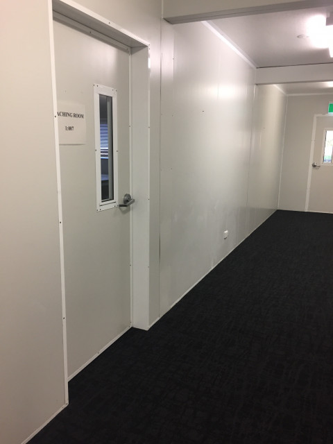 At the eastern end of the hall