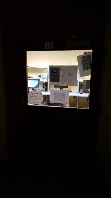 B1 office door.