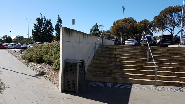 Car park 2 north Education pedestrian entrance.