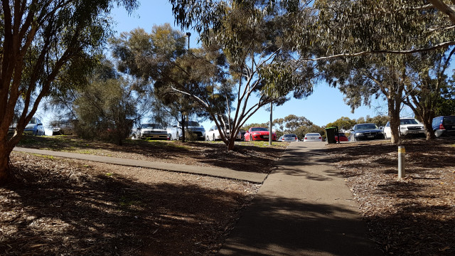 Car park 2 north Law and Commerce pedestrian entrance.