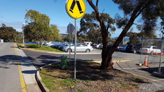 Car park 2 south road entrance.
