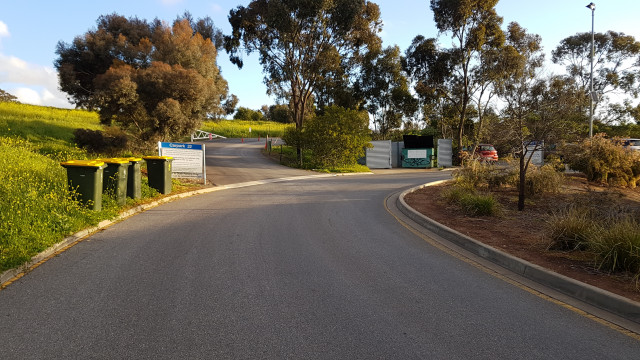 Car park 22 turn off to the left.