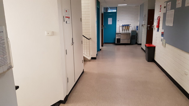 Chem lab 124 beside the southwest staircase.