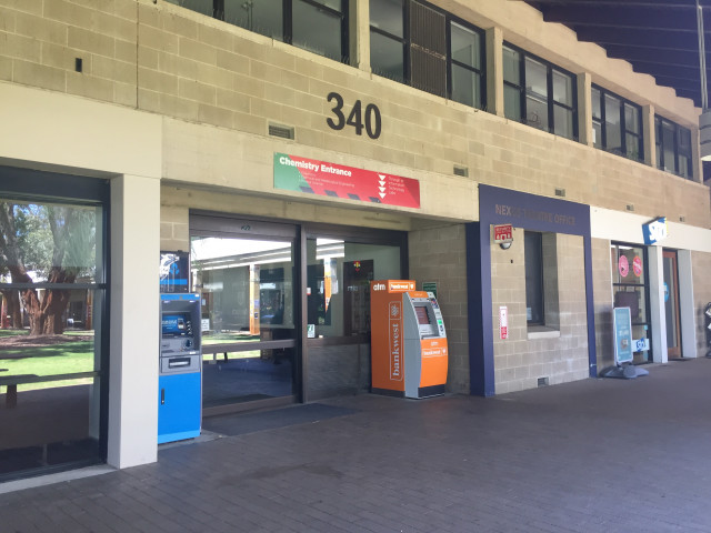 Chemistry (south wing) entrance off bush court