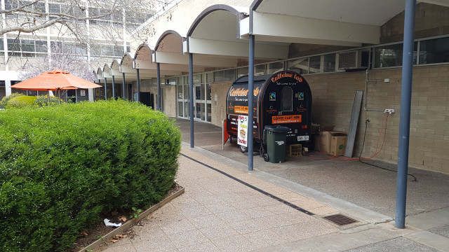 Coffee van just outside S1&S2 building in anchor court.