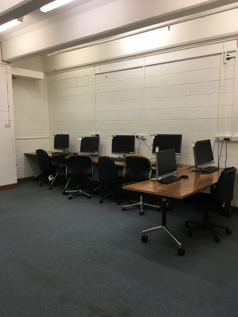 Computer room near the elevator