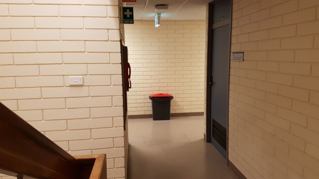 Dark room laboratory from the southwest staircase.
