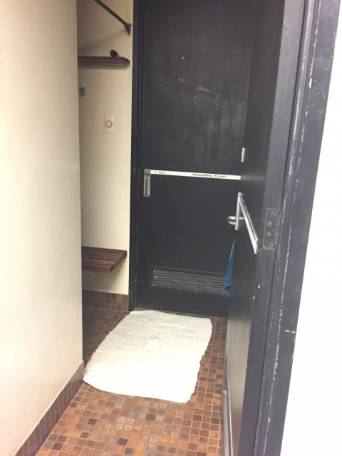 Deionising plant access door