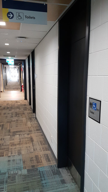 Disabled toilet from the northeast corner.
