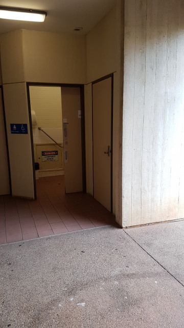 Disabled toilet in lower courtyard