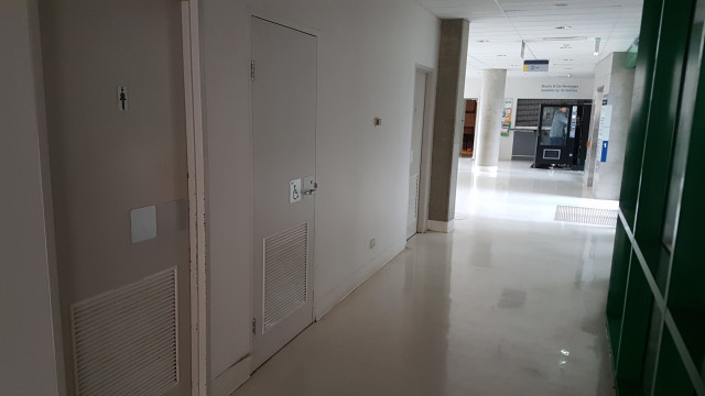 Disabled toilets facing the level 1 south entrance.