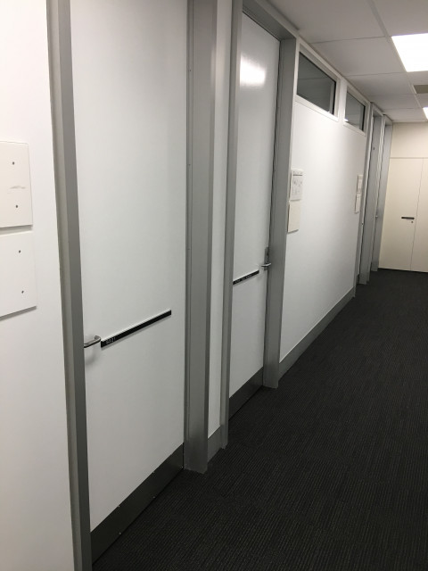 Door on left