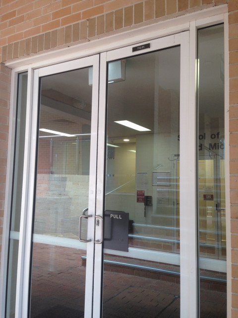 Doors to the reception