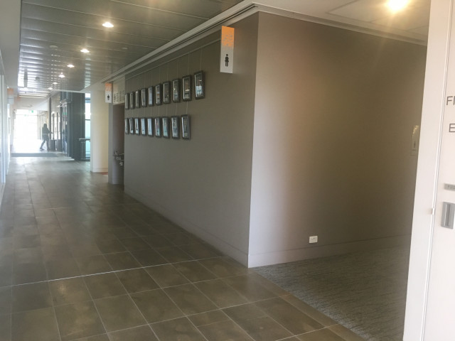 Down corridor to the right