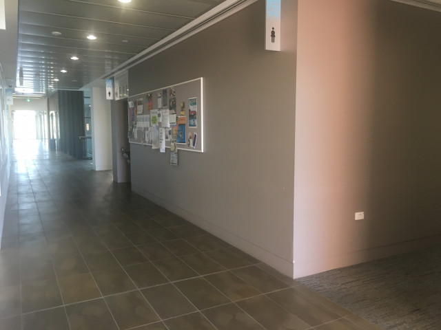 Down the corridor to the right