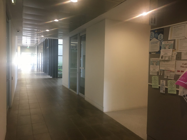 Down the corridor to the right