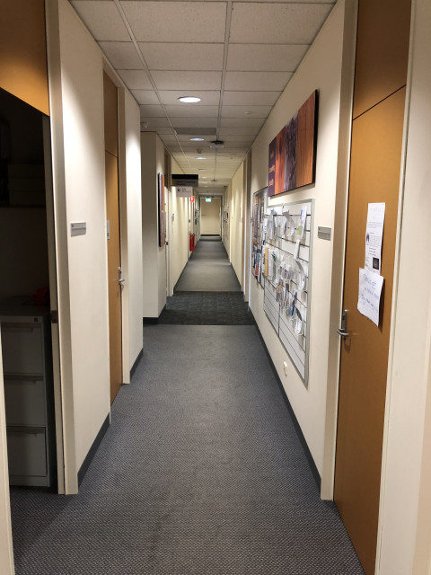 Down this hall from lift