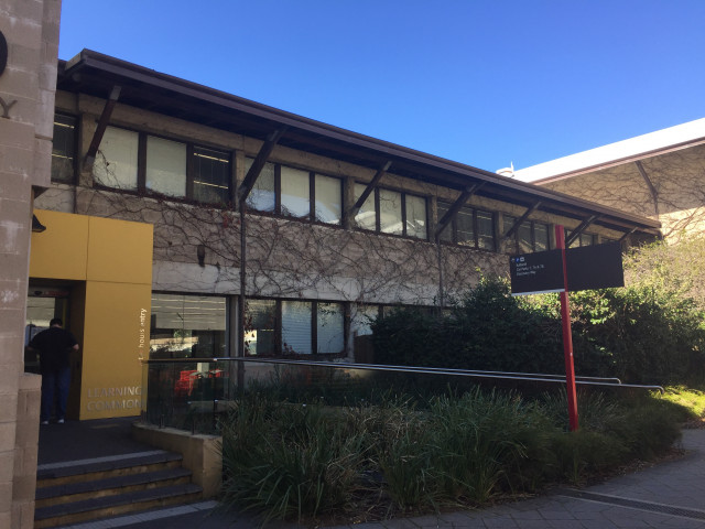East side of the building