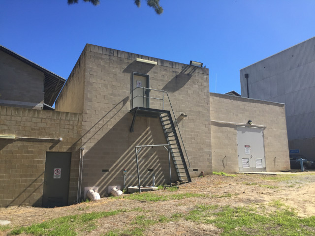 East side of the building.