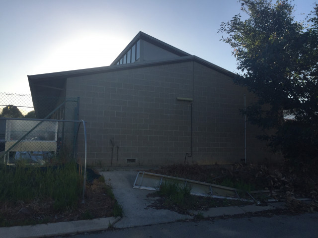 East side of the building