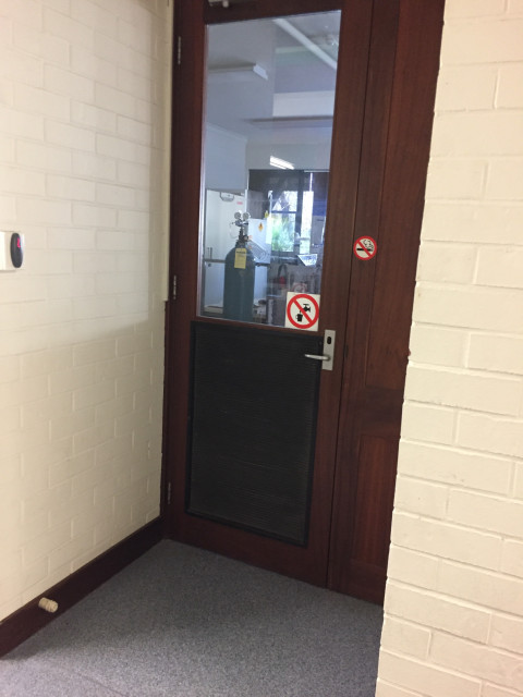 Entrance 2 further down the hall