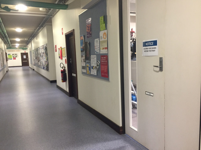 Entrance 2 located further down the hall