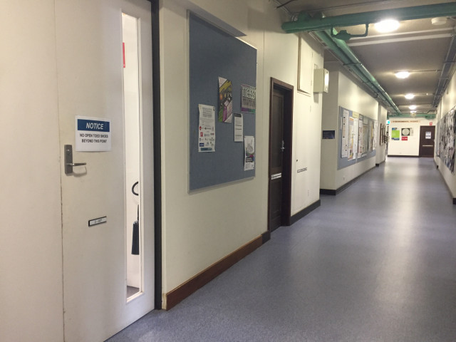 Entrance 2 located further down the corridor
