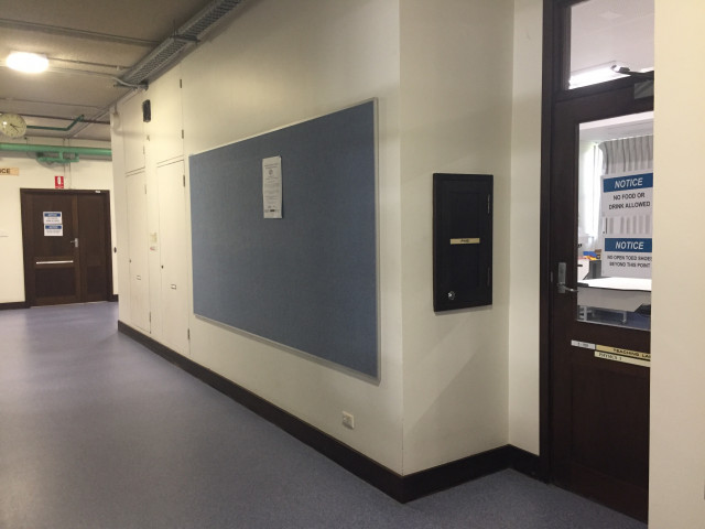 Entrance 2, located further down the hallway