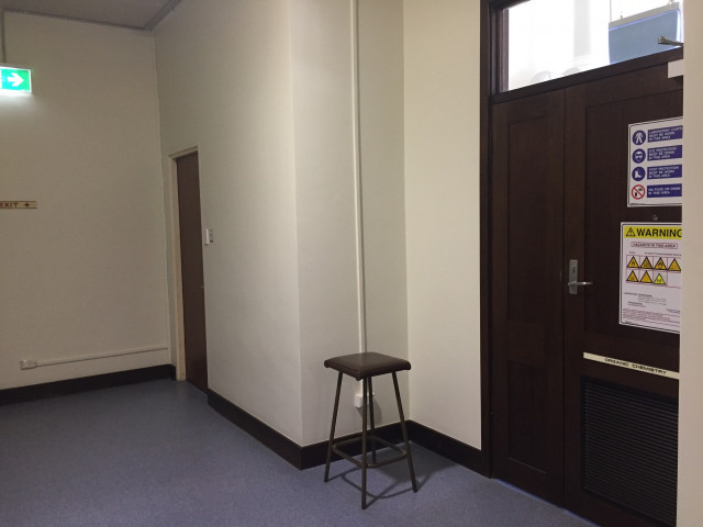 Entrance 2, second last door at the end of the corridor
