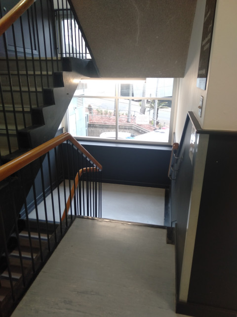 Entrance down internal stairs from level 3