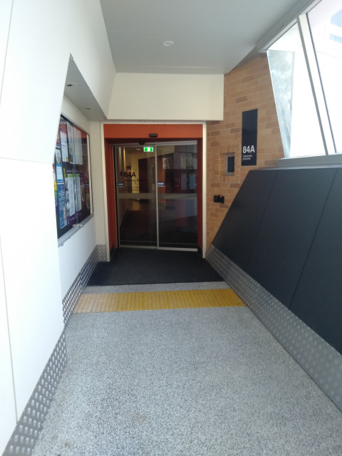 Entrance (Level 3) down ramp from Chancellor's Place