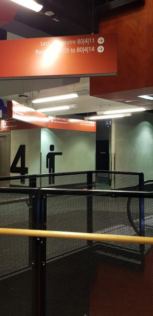 Entrance, look for the sign