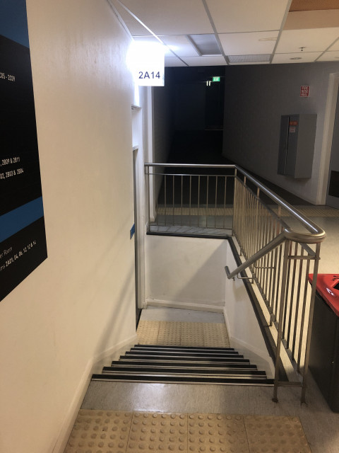 Entrance near stairs