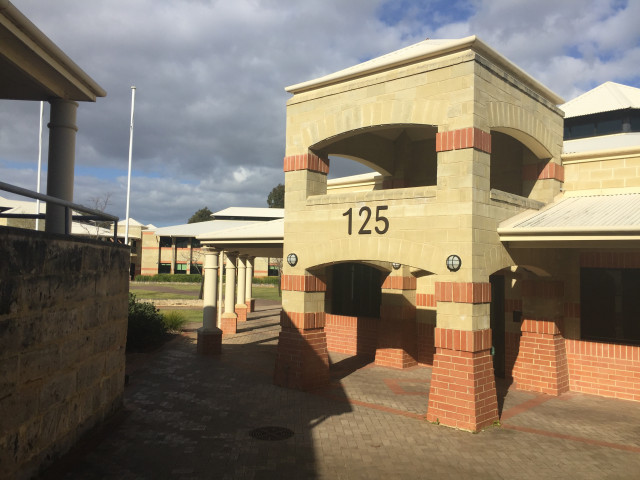 Entrance off the basketball court