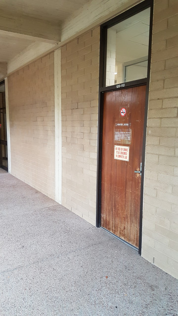 Entrance to computer and printing room