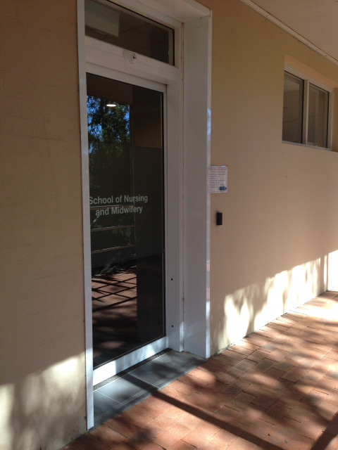 Entrance to the building