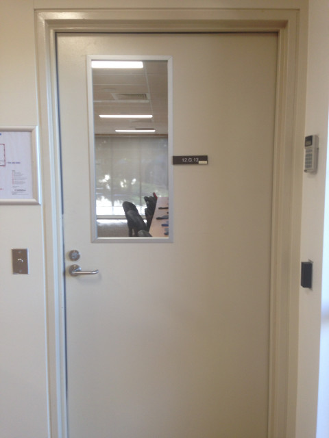 Entrance to the computer room