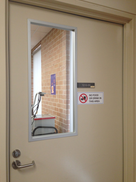 Entrance to the computer room